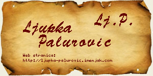 Ljupka Palurović vizit kartica